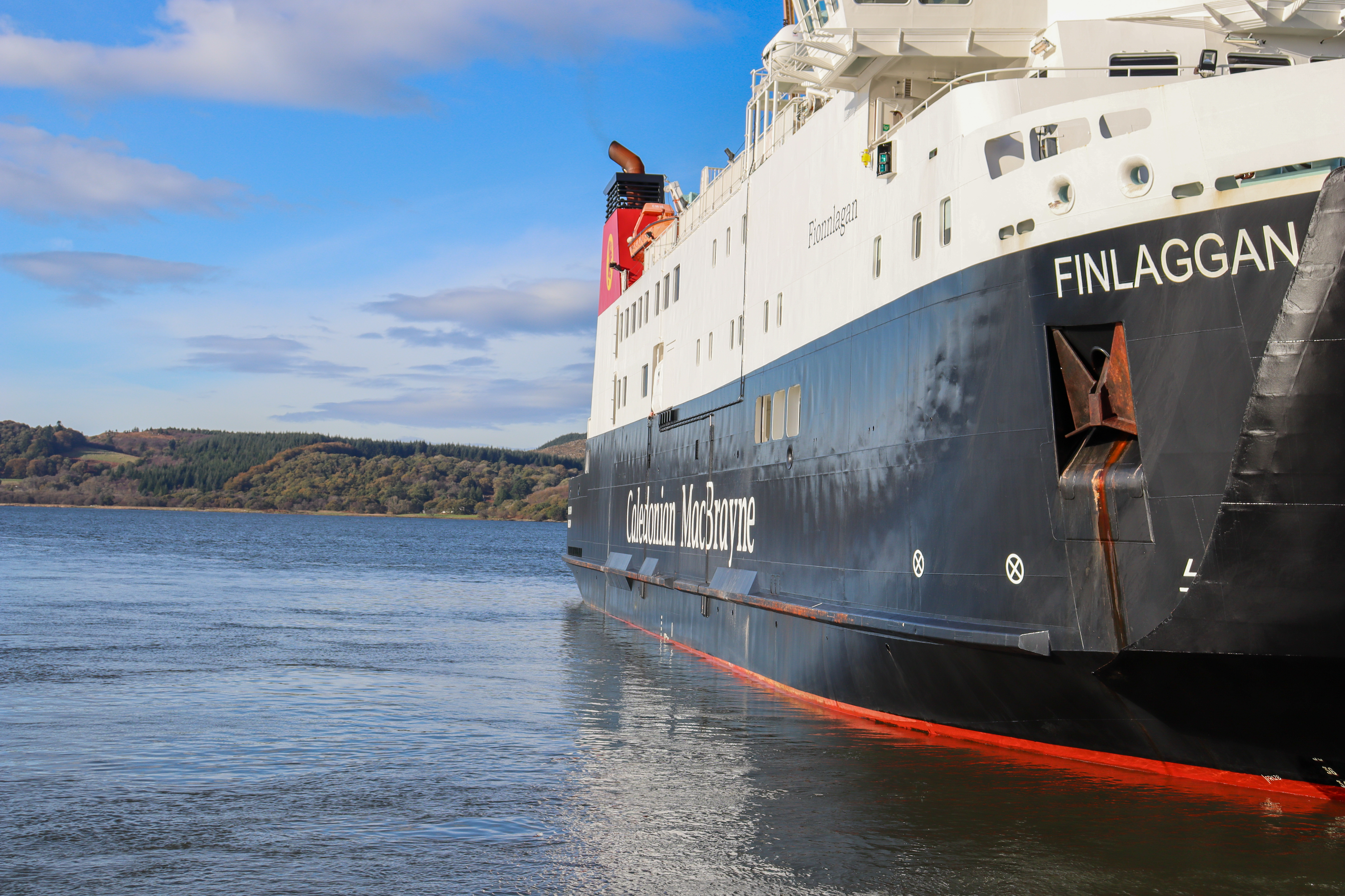 Side of the Finlaggan ferry